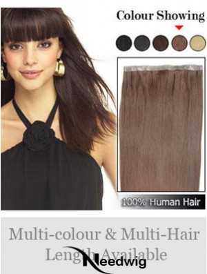 Straight Remy Human Hair Auburn Discount Weft Extensions