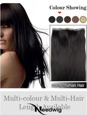 Straight Remy Human Hair Black Incredible Weft Extensions