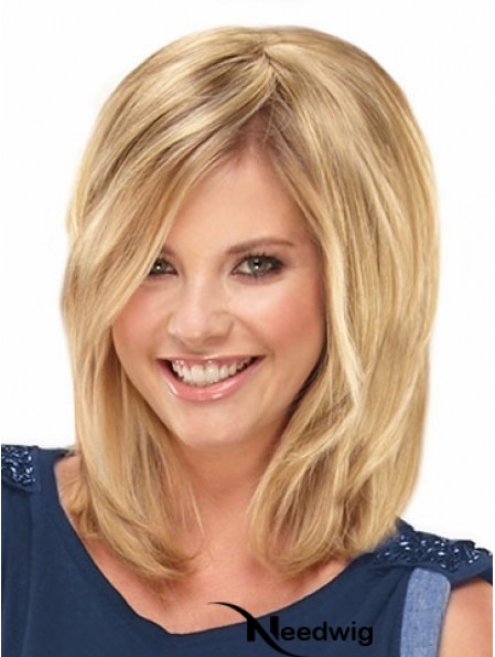 Natural Blonde Straight Remy Human Hair Clip In Hair Extensions