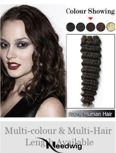 Wavy Remy Human Hair Brown Fabulous Weft Extensions