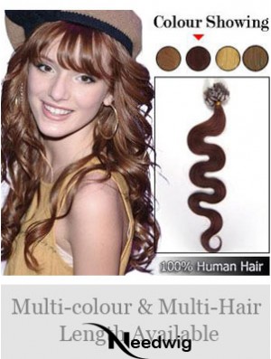 New Auburn Wavy Micro Loop Ring Hair Extensions