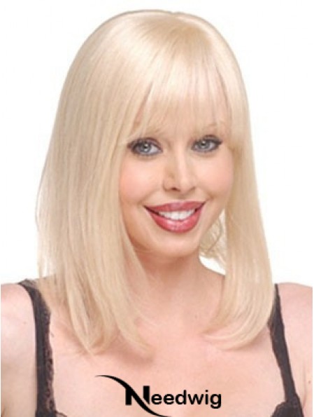 Cheap Straight Blonde Long Human Hair Hairpieces