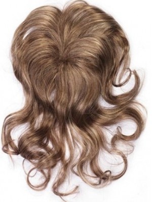 Clip In Hairpieces With Synthettic Wavy Style Brown Color